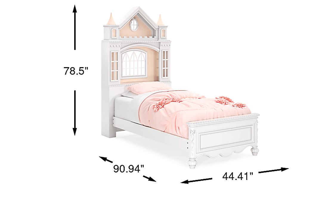 Disney Princess Sparkle White Twin Castle Bed
