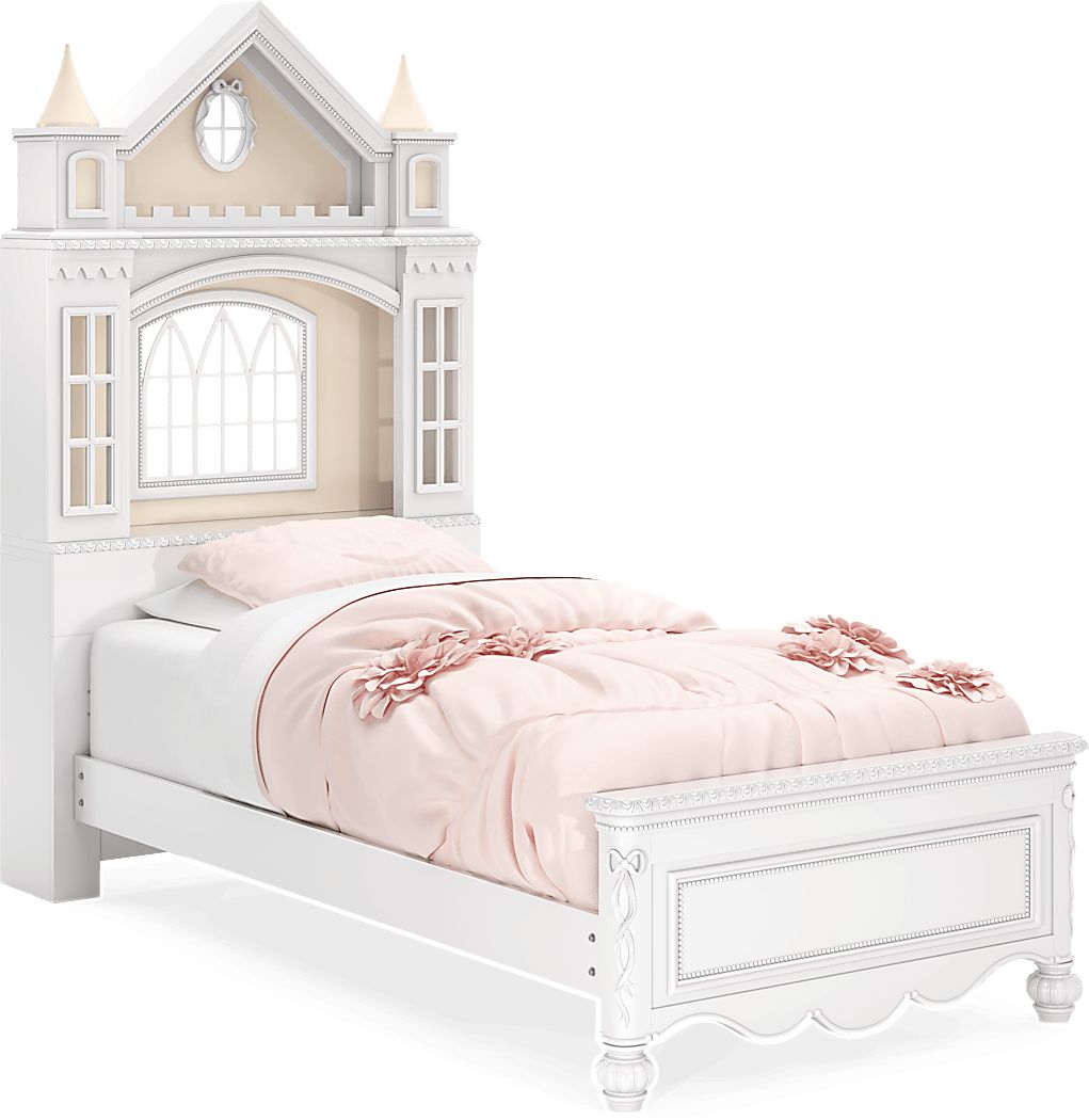 Disney Princess Sparkle White Twin Castle Bed