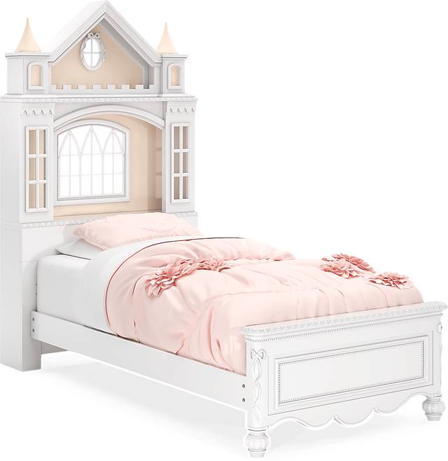 Disney Princess Sparkle White Twin Castle Bed - Thumbnail - Image 1