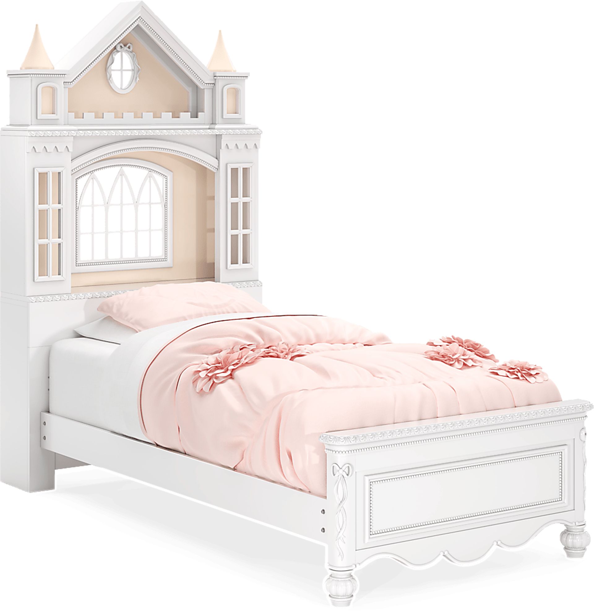 Disney Princess Sparkle White Twin Castle Bed - Image 1