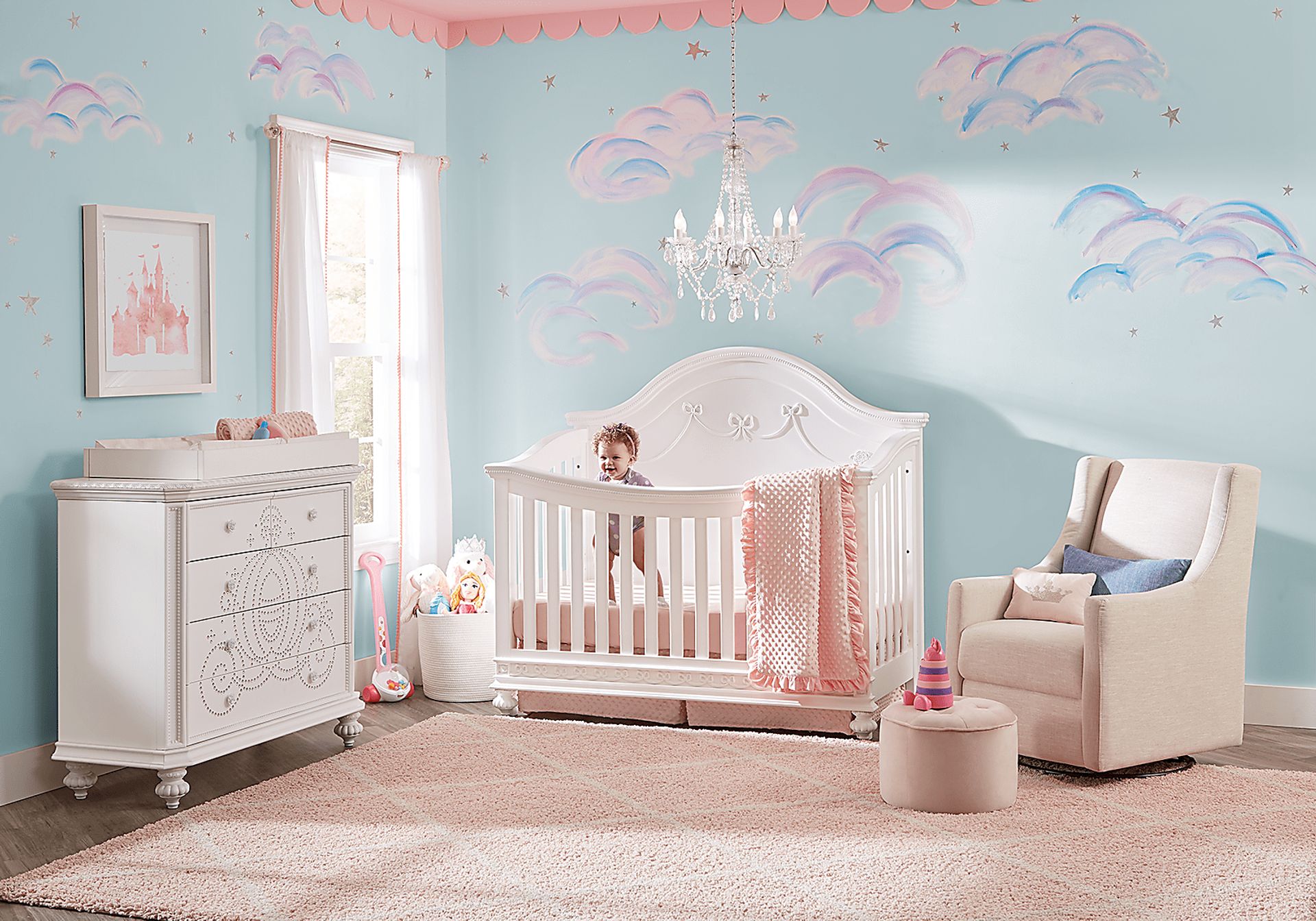 Disney Princess Fairytale White 4 Pc Nursery - Image 3