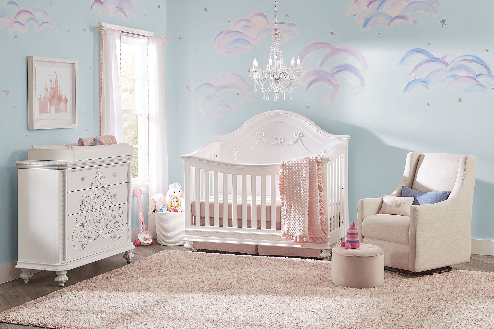 Disney Princess Fairytale White 4 Pc Nursery - Image 1
