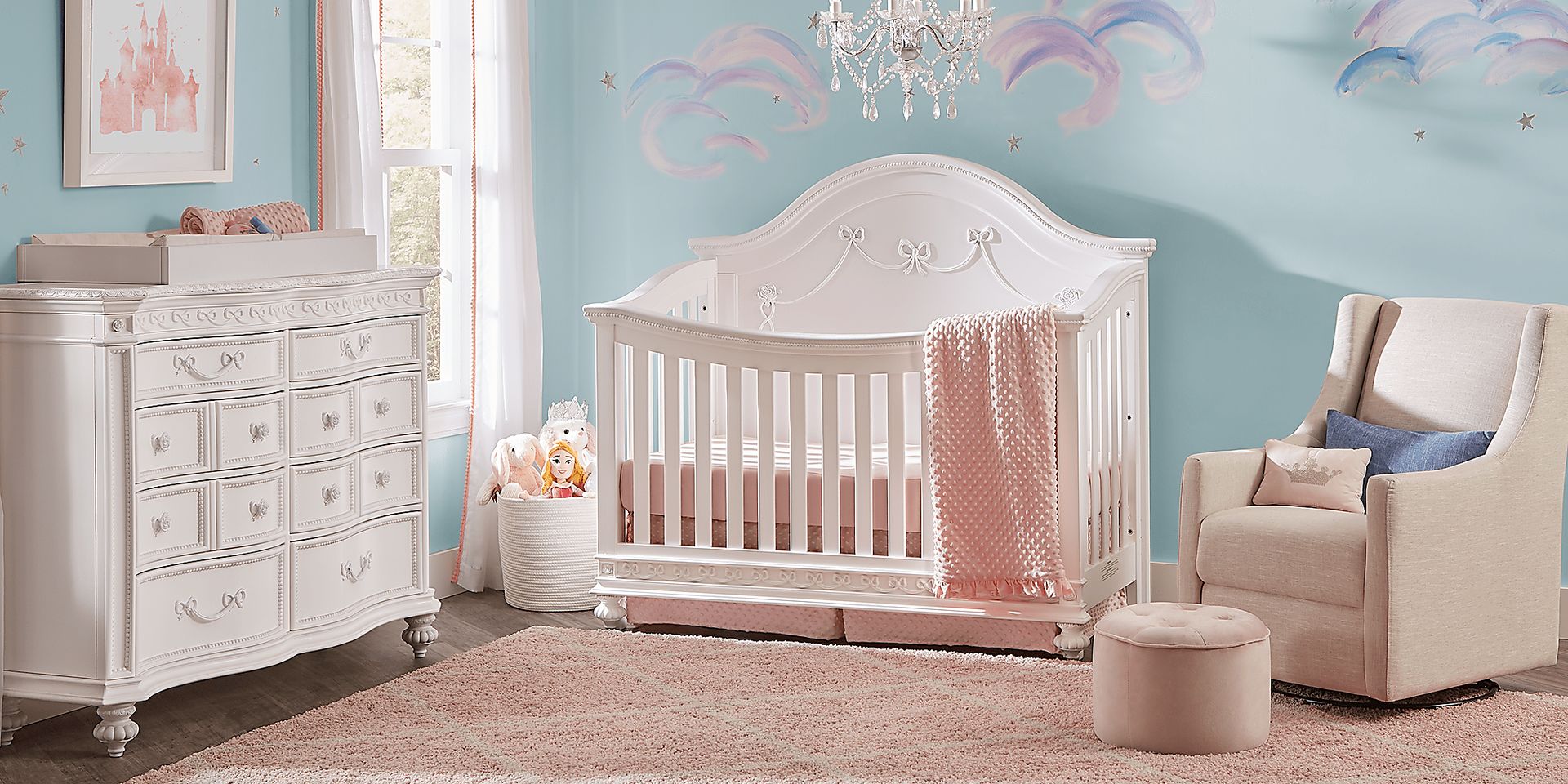 Disney Princess White 4 Pc Nursery - Image 1