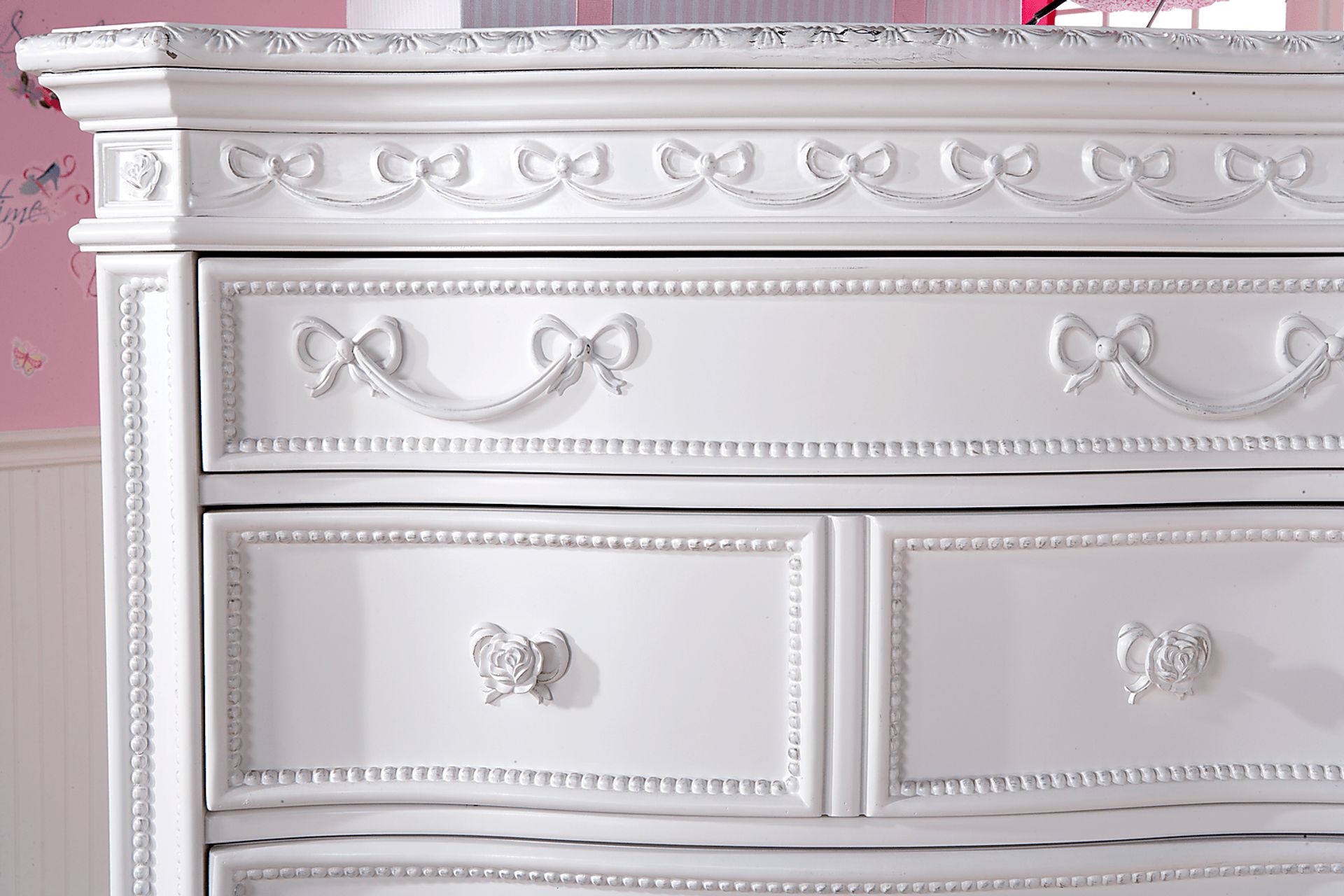 Disney Princess Fairytale White 5 Pc Full Sleigh Bedroom - Image 9