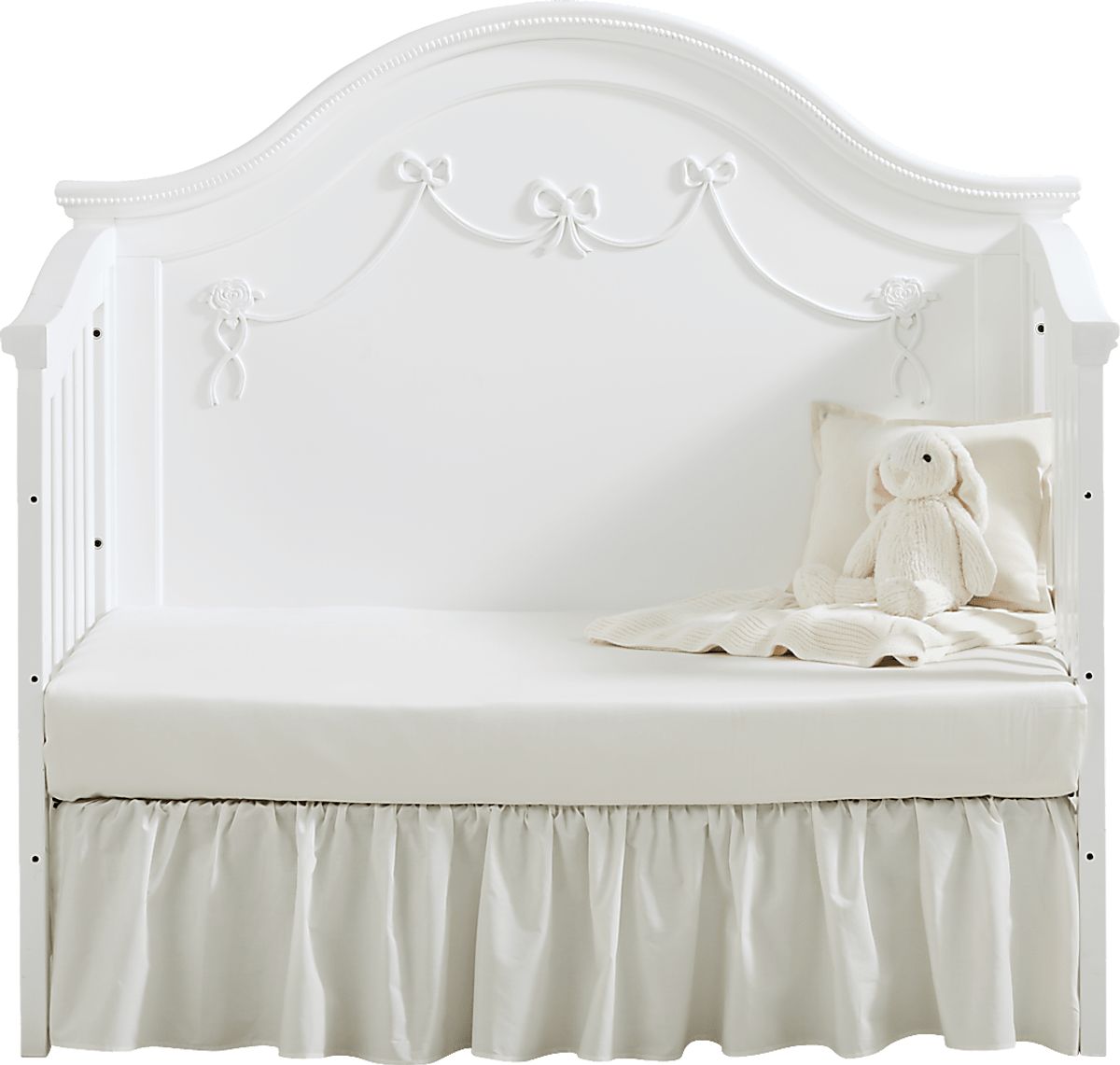 Disney Princess Fairytale 4 Pc White Colors,White Bedroom Set With Dresser & Changing Set, Crib