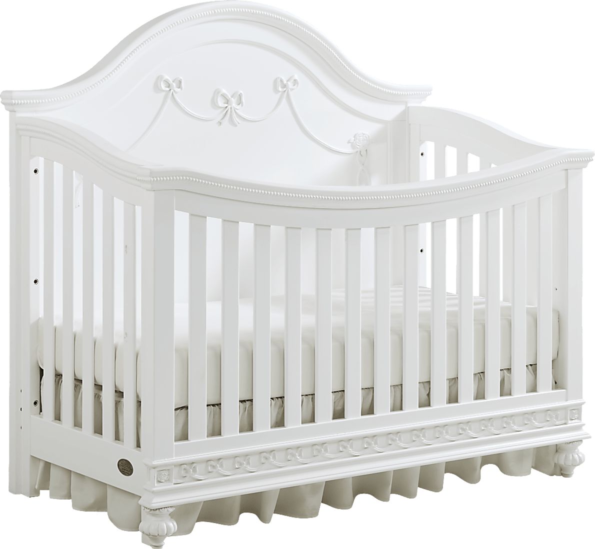 White cheap princess crib