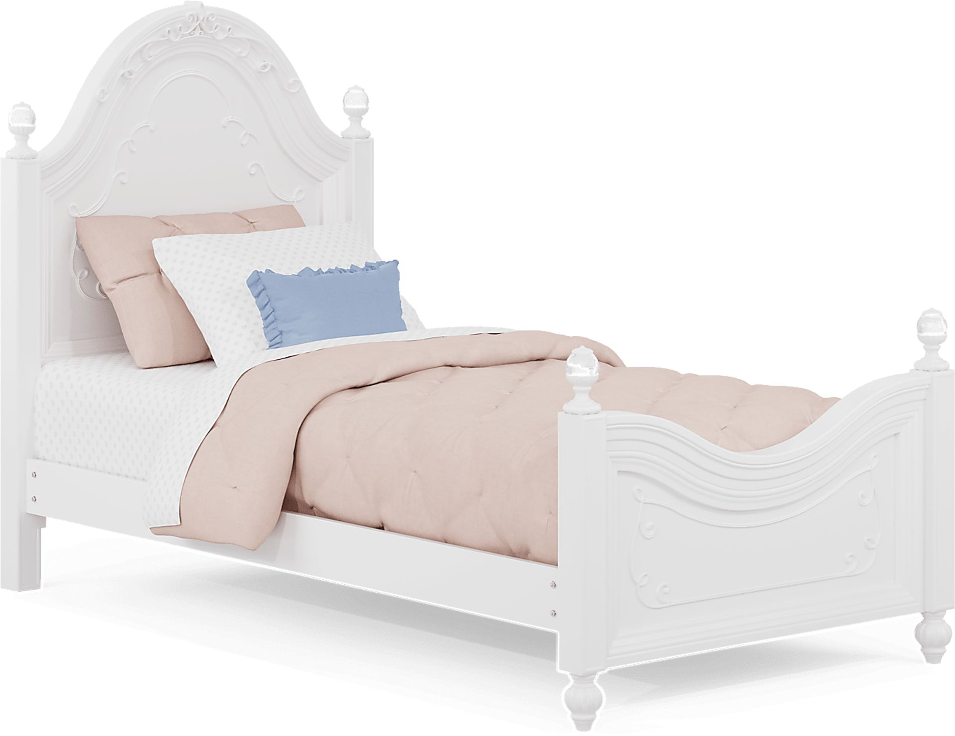 Disney Princess White Twin Panel Bed - Image 1