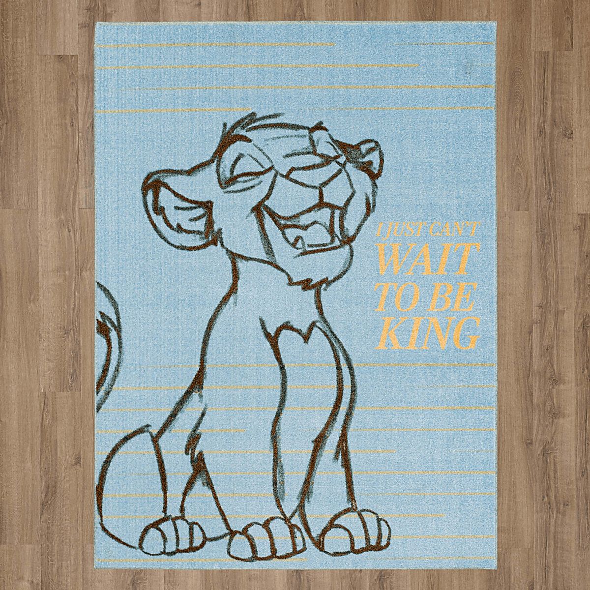 Disney Lion King Simba Blue Rug | Rooms to Go