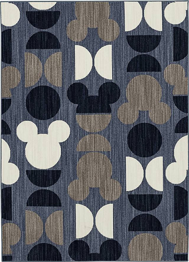 Disney's Mickey Mid-Mod Gray 8' x 10' Rug - Thumbnail - Image 1