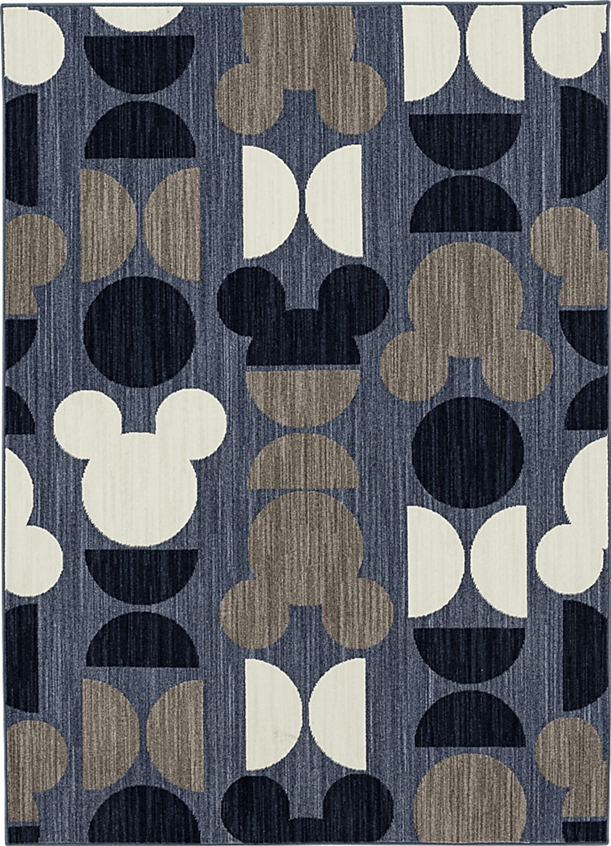 Disney'S Mickey Mid-Mod Blue,Gray Polyester Fabric 8 X 10 Rug | Rooms to Go