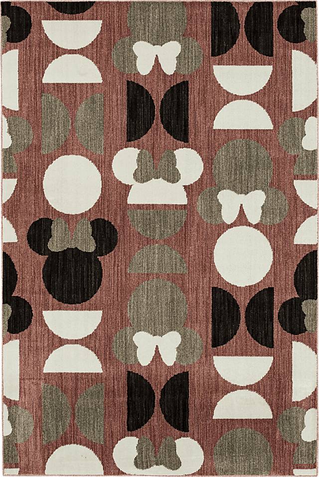 Disney's Minnie Mid-Mod Pink 8' x 10' Rug - Thumbnail - Image 1