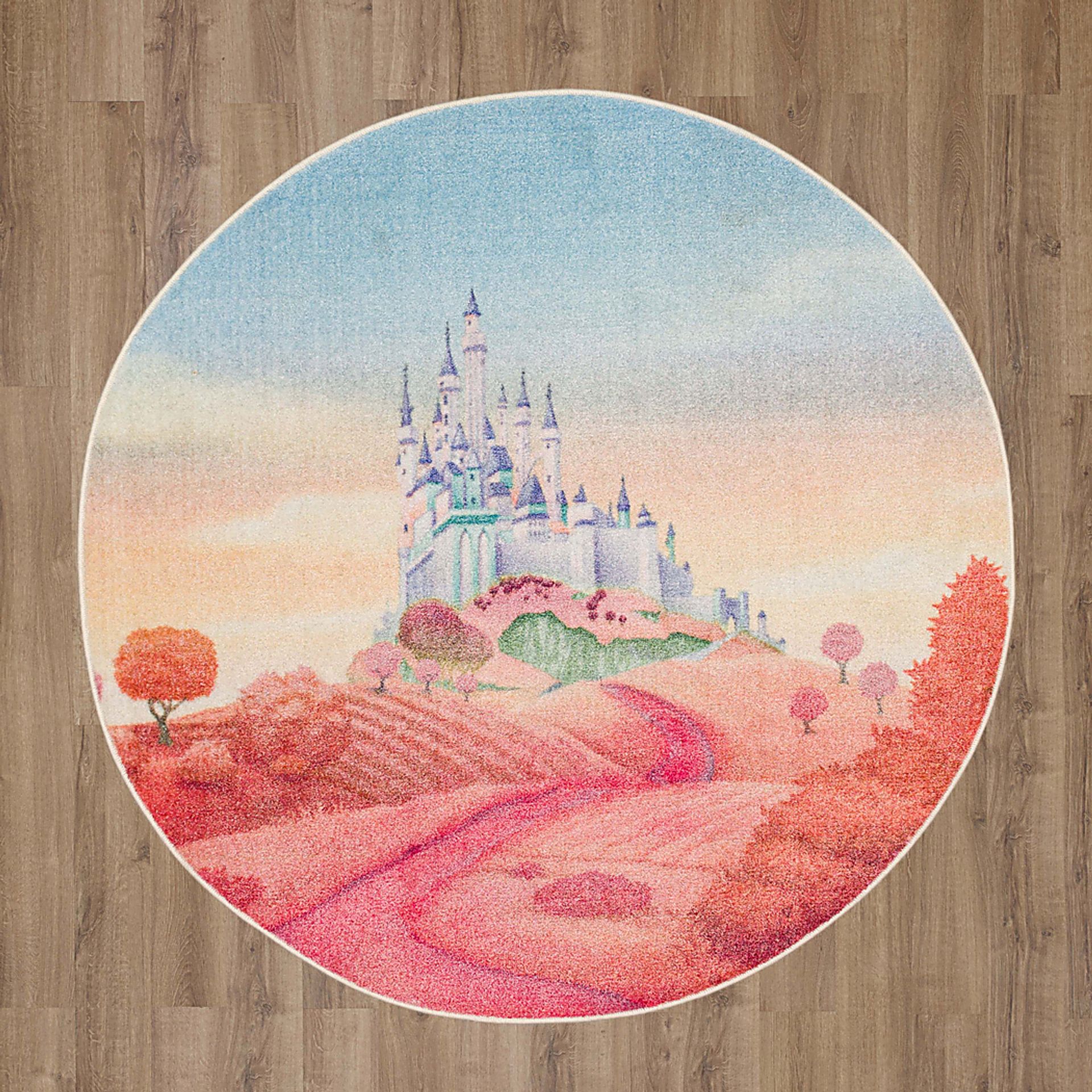 Disney's Princess Castle Pink 8' Round Rug - Image 6