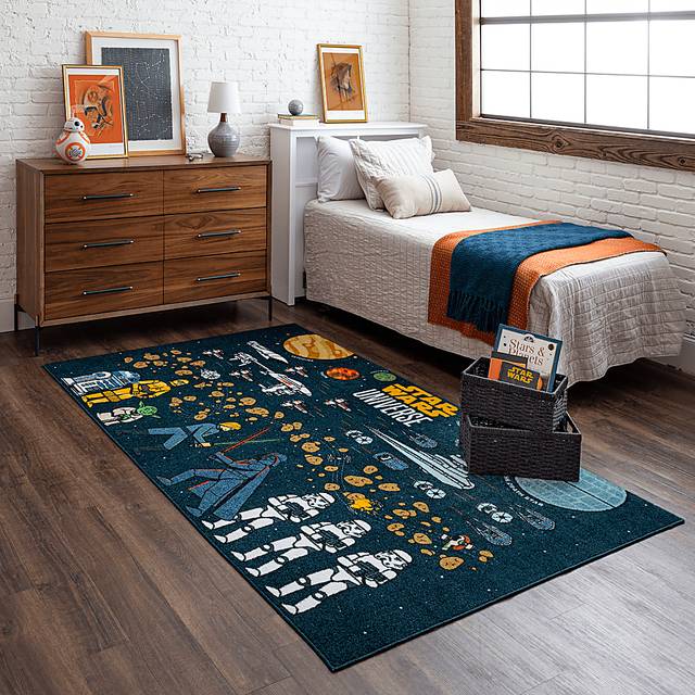 Kids Star Wars Collage Black 8' x 10' Rug - Thumbnail - Image 2