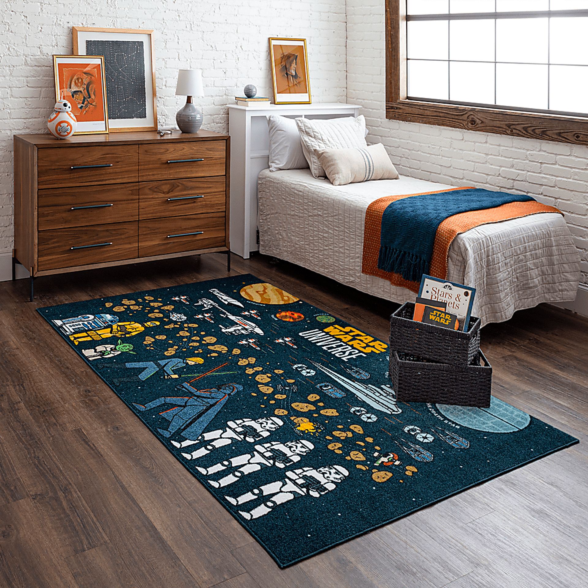 Kids Star Wars Collage Black 8' x 10' Rug - Image 2