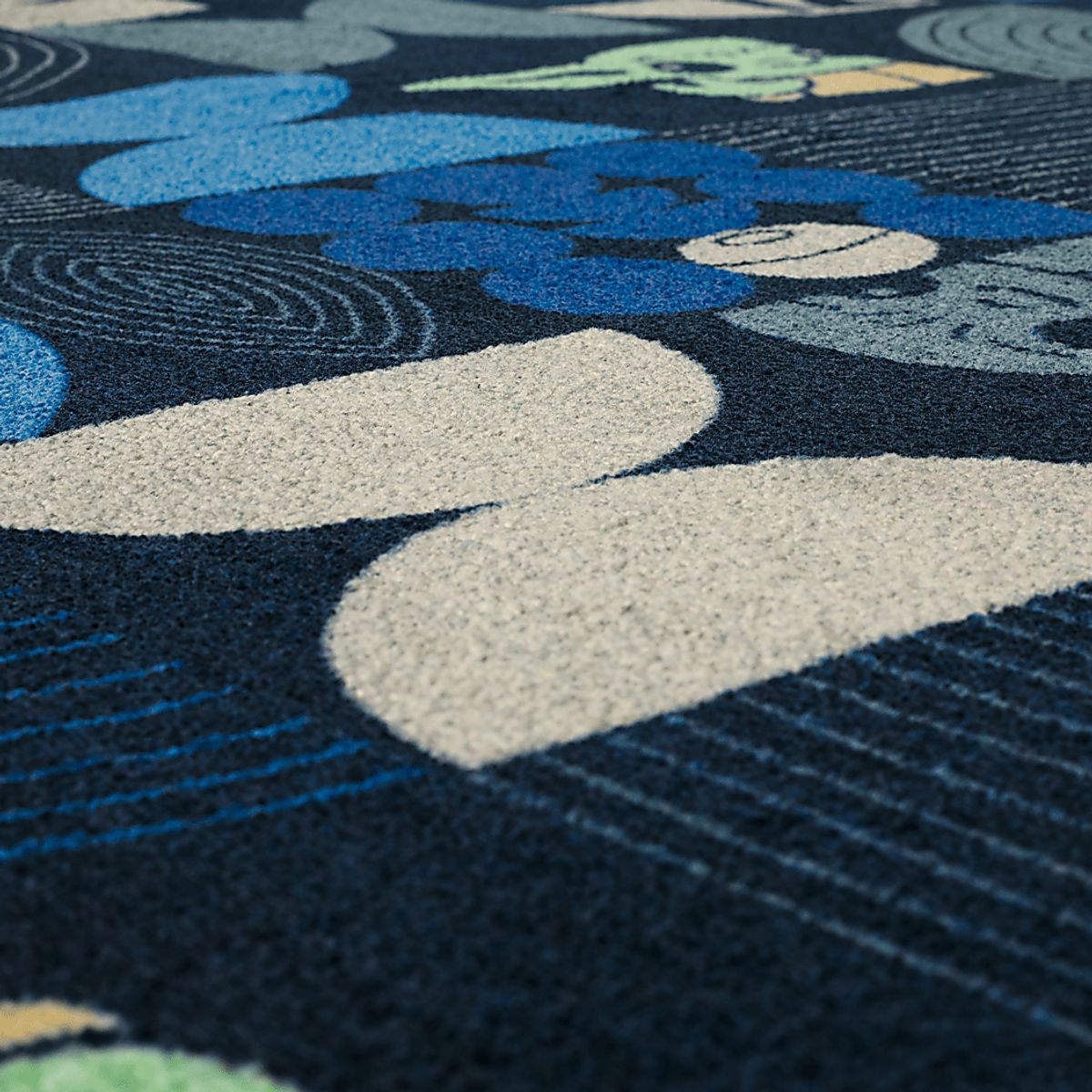 Star Wars Grogu MID Mod Navy Blue Polyester Fabric Rug | Rooms to Go