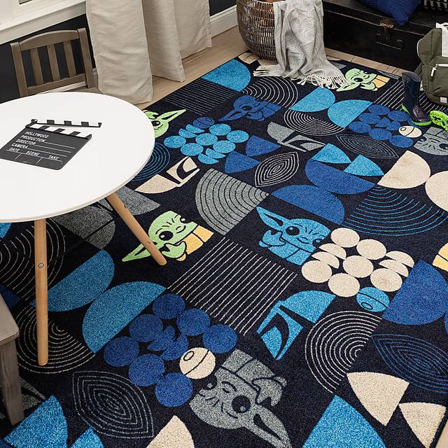 Kids Star Wars Grogu Mid Mod Navy 5' x 7' Rug - Thumbnail - Image 2