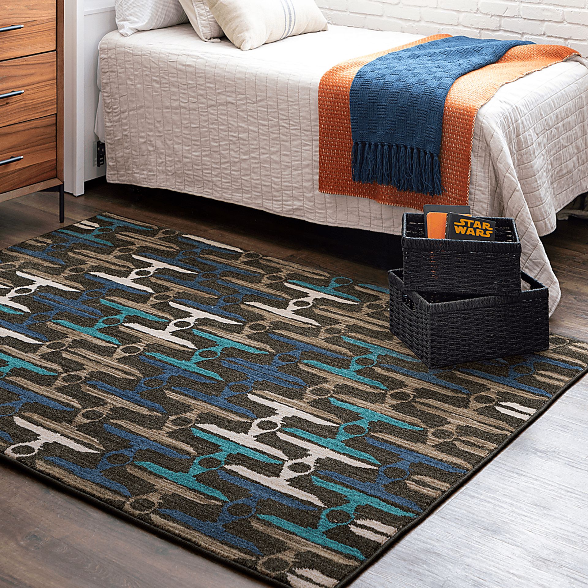 Kids Star Wars Intergalactic TIE Fighters Blue 3'6 x 5' Rug - Image 9
