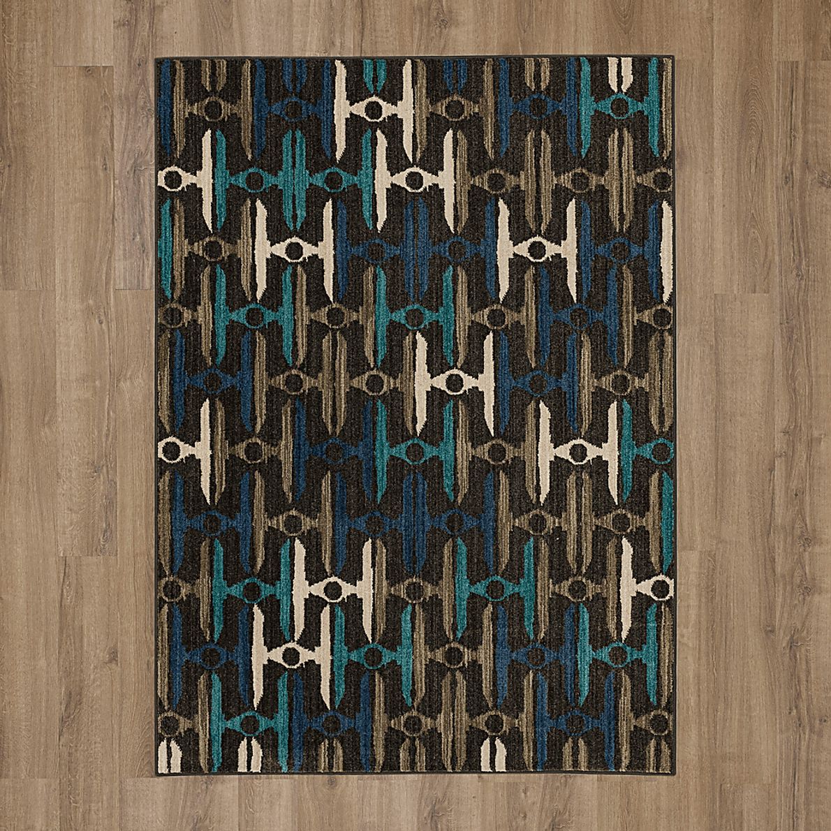 Disney's Star Wars Intergalactic TIE Fighters Blue 5' x 8' Rug