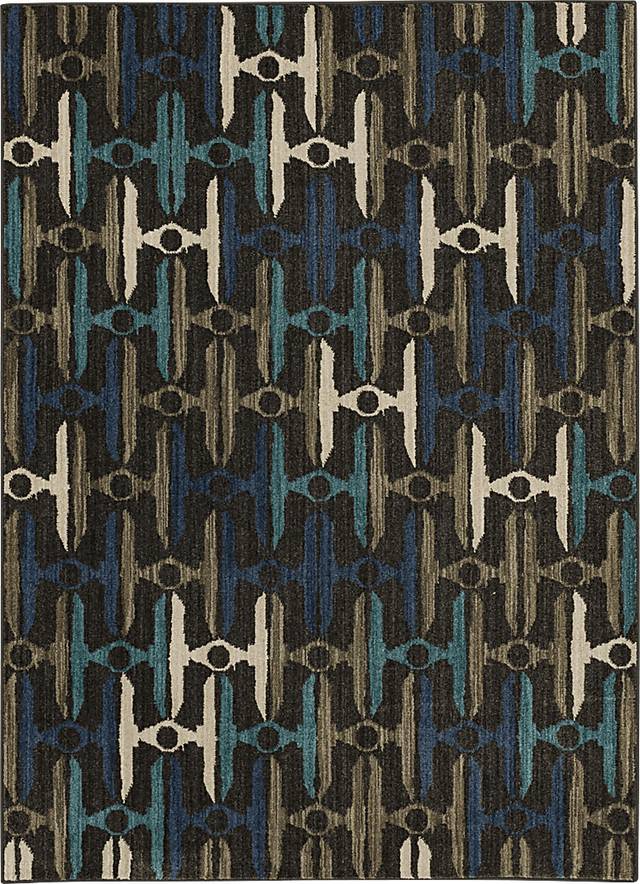 Kids Star Wars Intergalactic TIE Fighters Blue 8' x 10' Rug - Thumbnail - Image 1