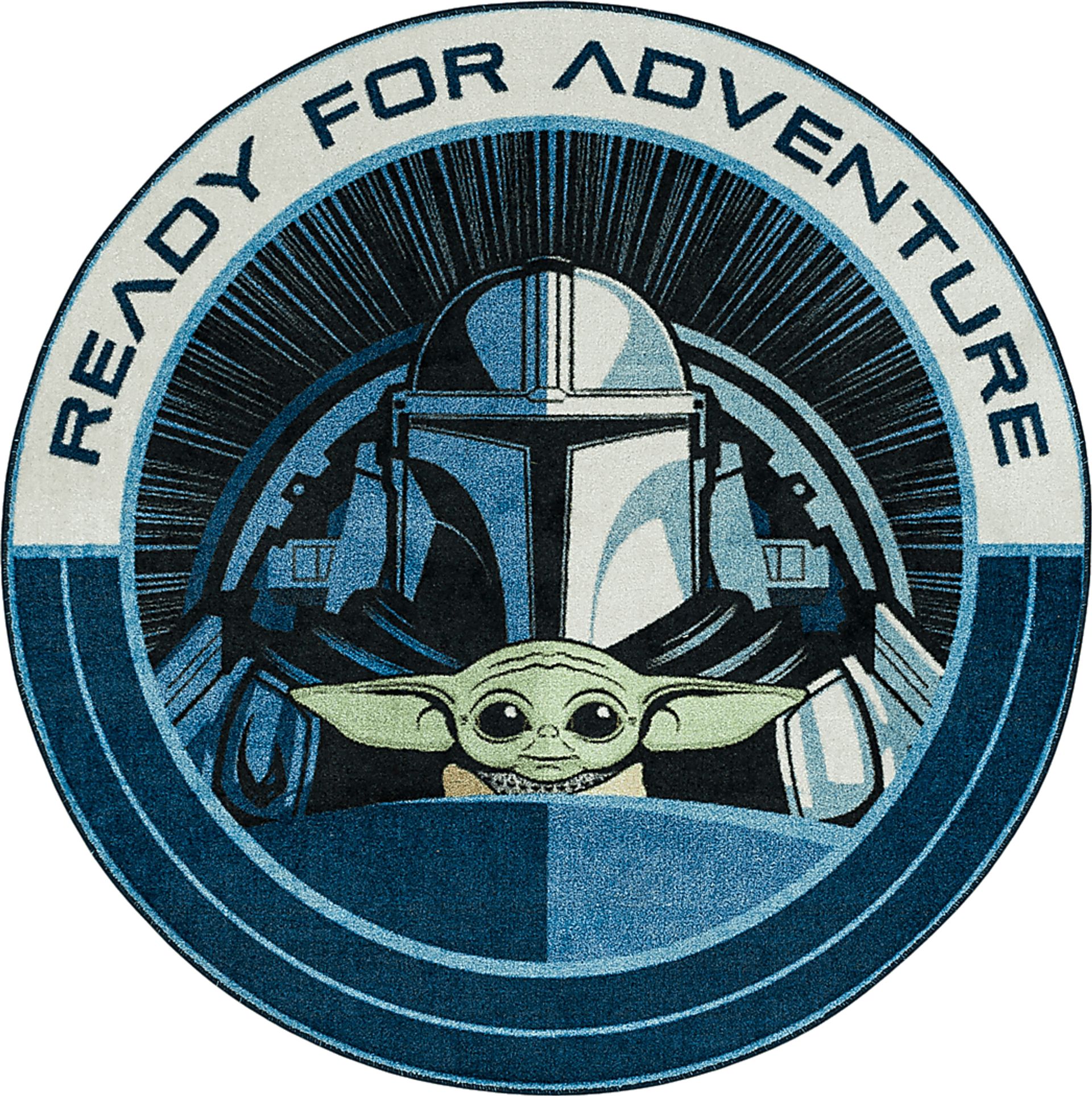 Kids Star Wars Ready For Adventure Blue 5' Round Rug - Image 1
