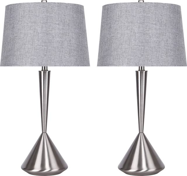 Diva Silver Table Lamps, Set of 2 - Thumbnail - Image 1