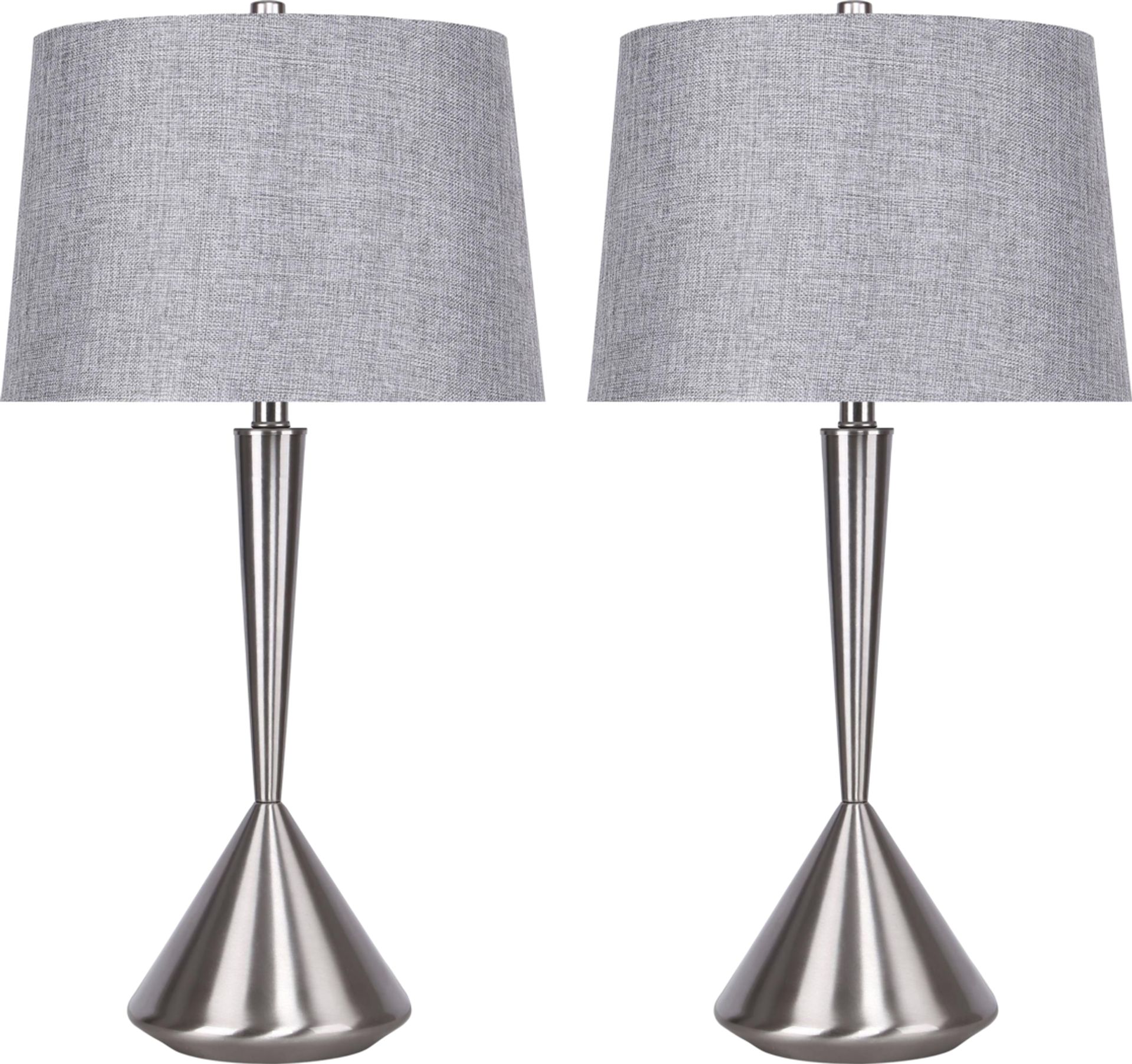 Diva Silver Table Lamps, Set of 2 - Image 1