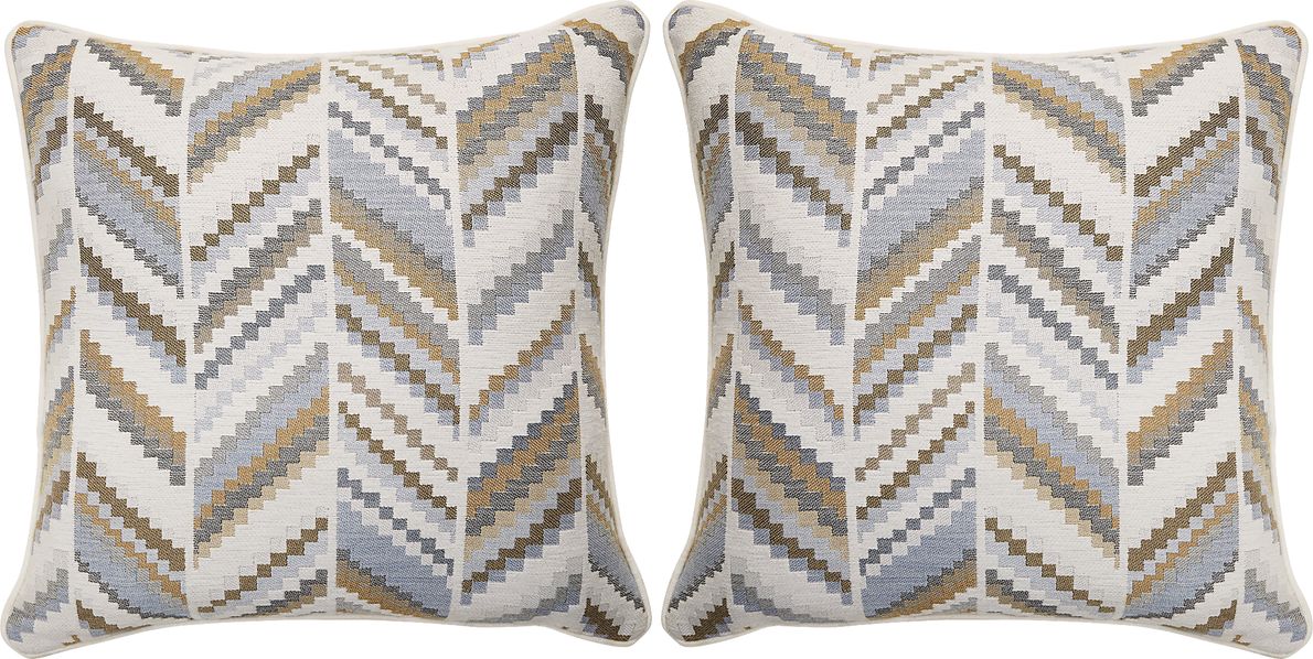 Diver Spa Blue Indoor/Outdoor Accent Pillow, Set of Two