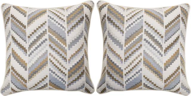 Diver Spa Blue Indoor/Outdoor Accent Pillow, Set of Two - Thumbnail - Image 1