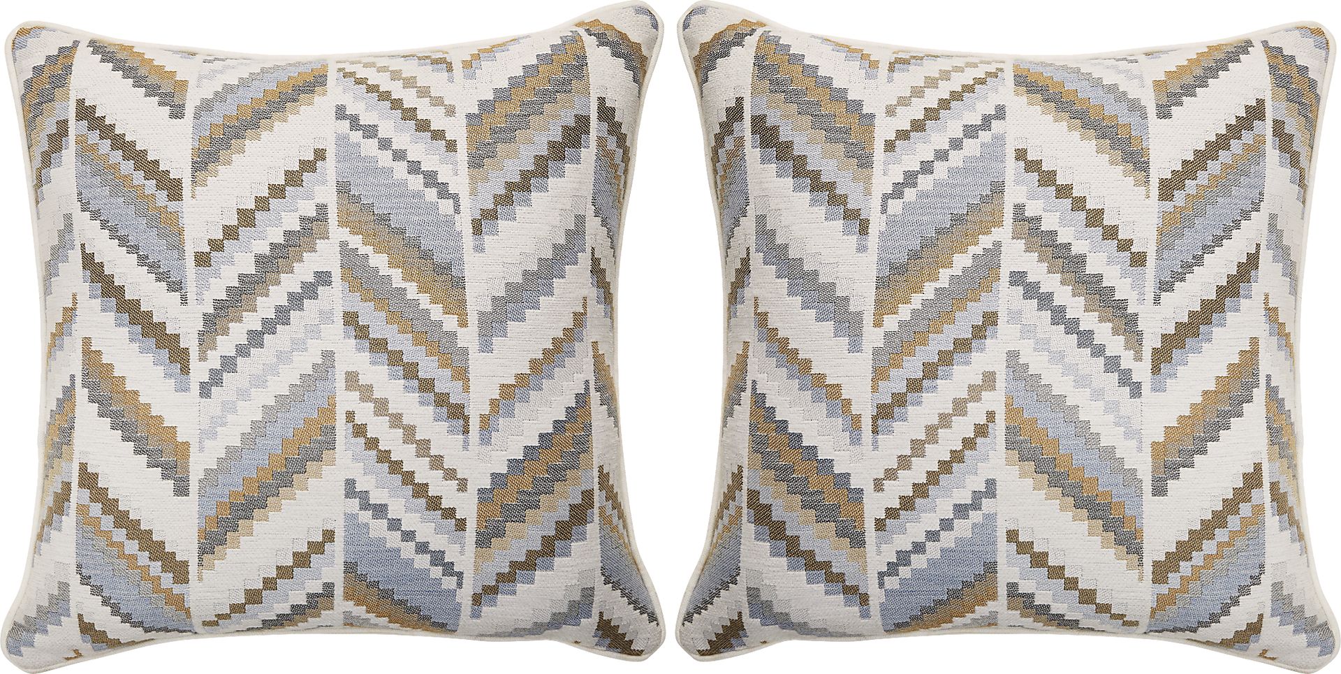 Diver Spa Blue Indoor/Outdoor Accent Pillow, Set of Two - Image 1
