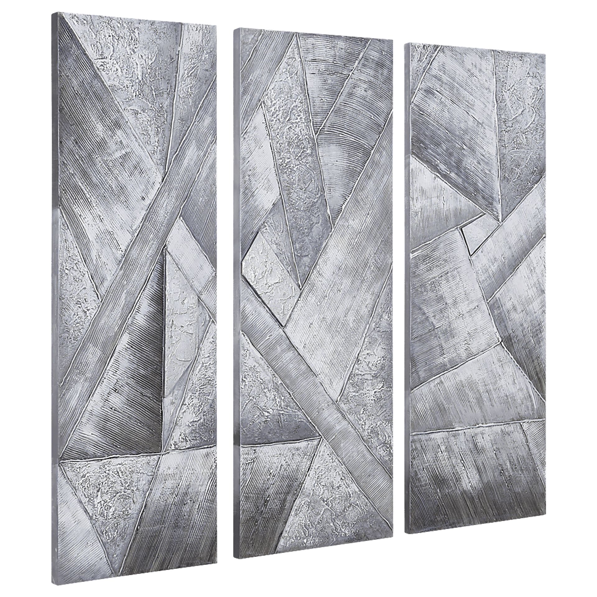 Dividing Thoughts Gray Artwork, Set of 3 - Image 2