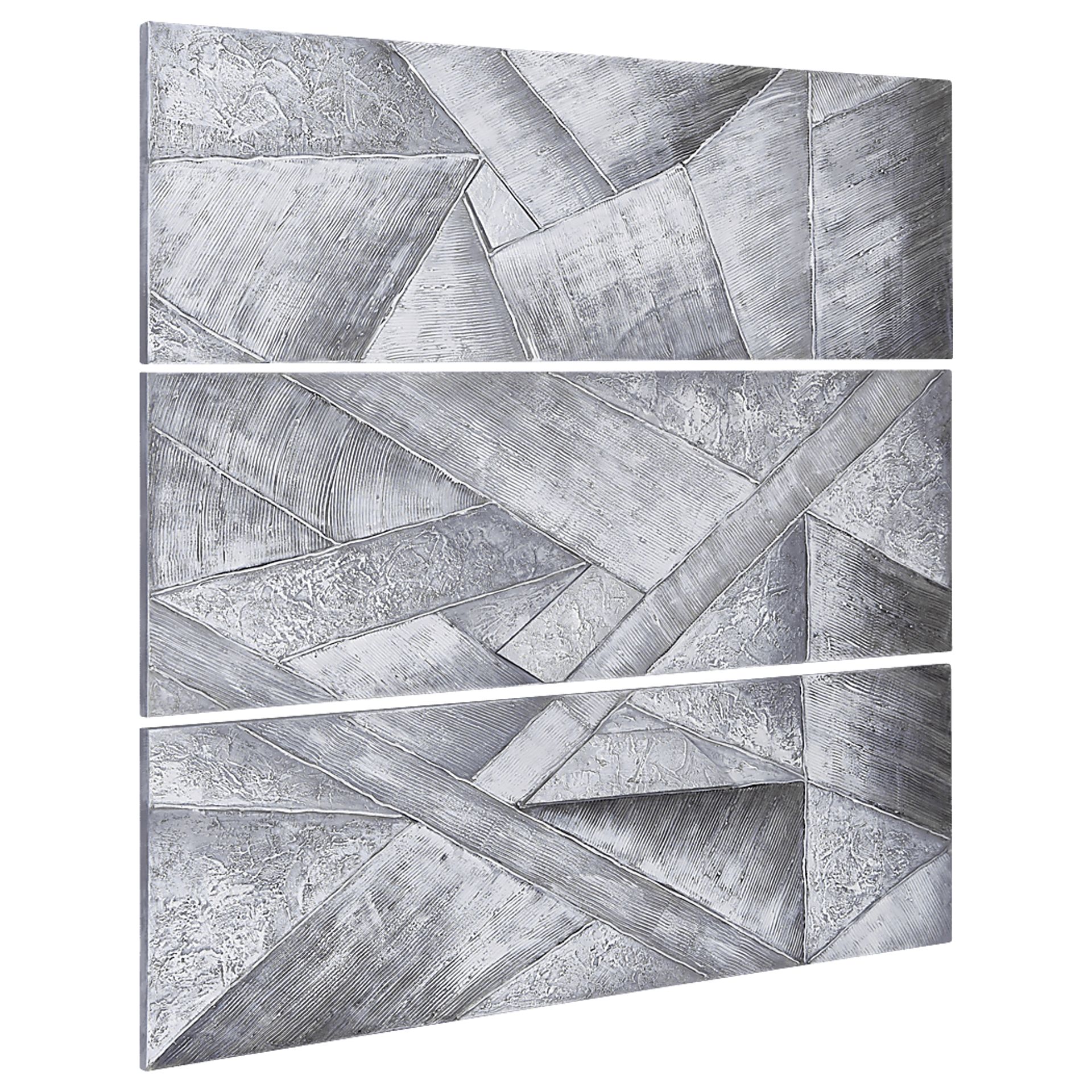 Dividing Thoughts Gray Artwork, Set of 3 - Image 4