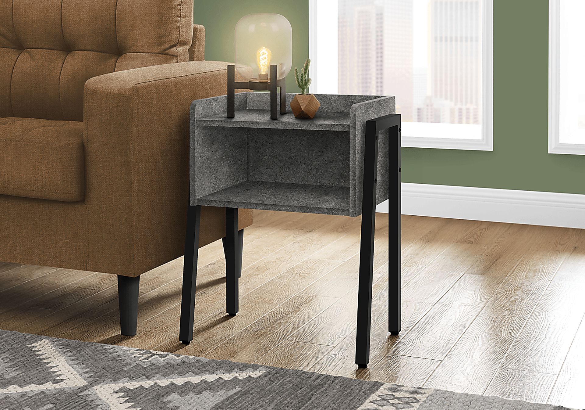 Division Gray Accent Table - Image 2