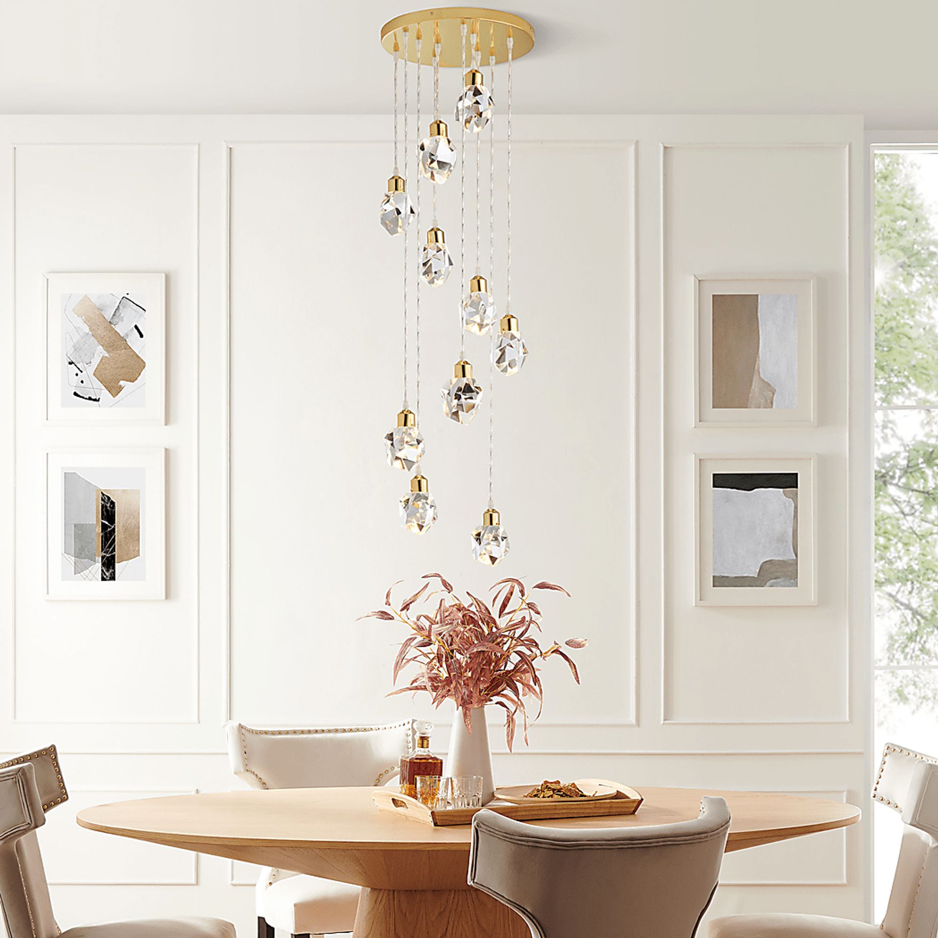 Divot Summit Brass Chandelier - Image 2