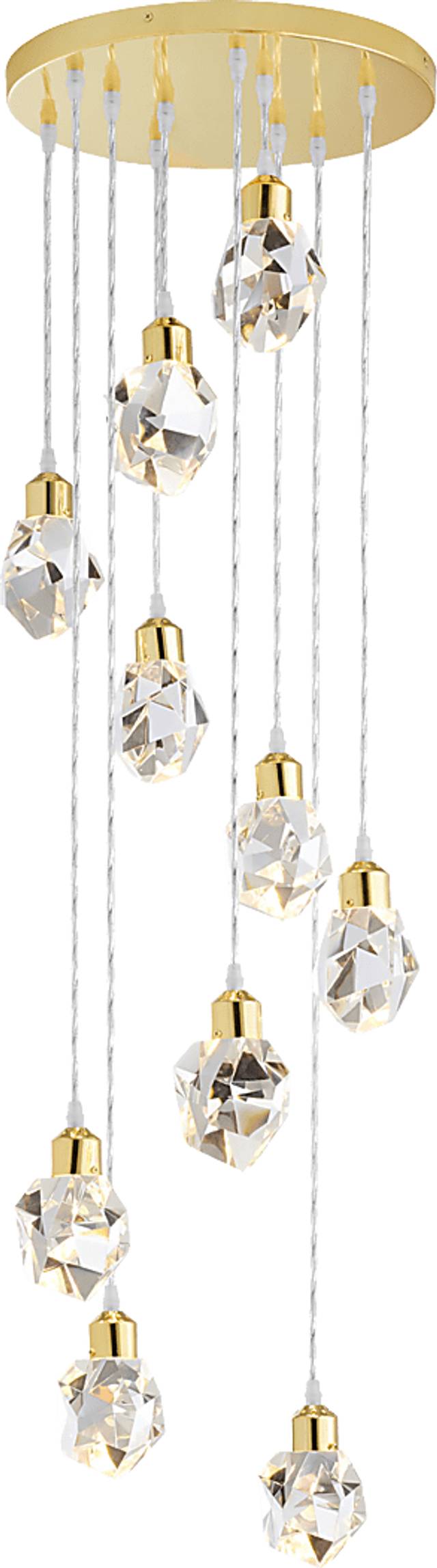 Divot Summit Brass Chandelier - Thumbnail - Image 1