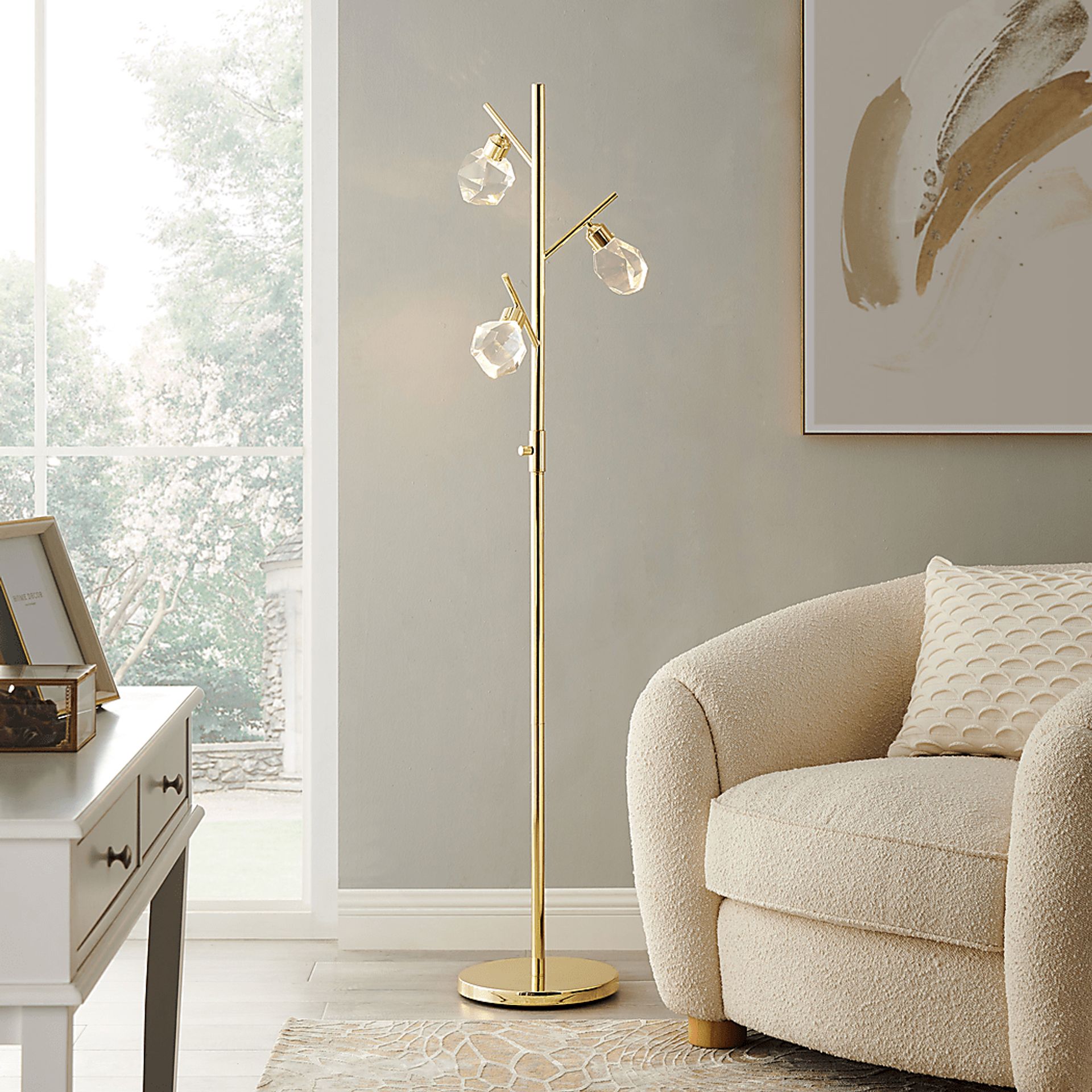 Divot Summit Gold Floor Lamp - Image 2