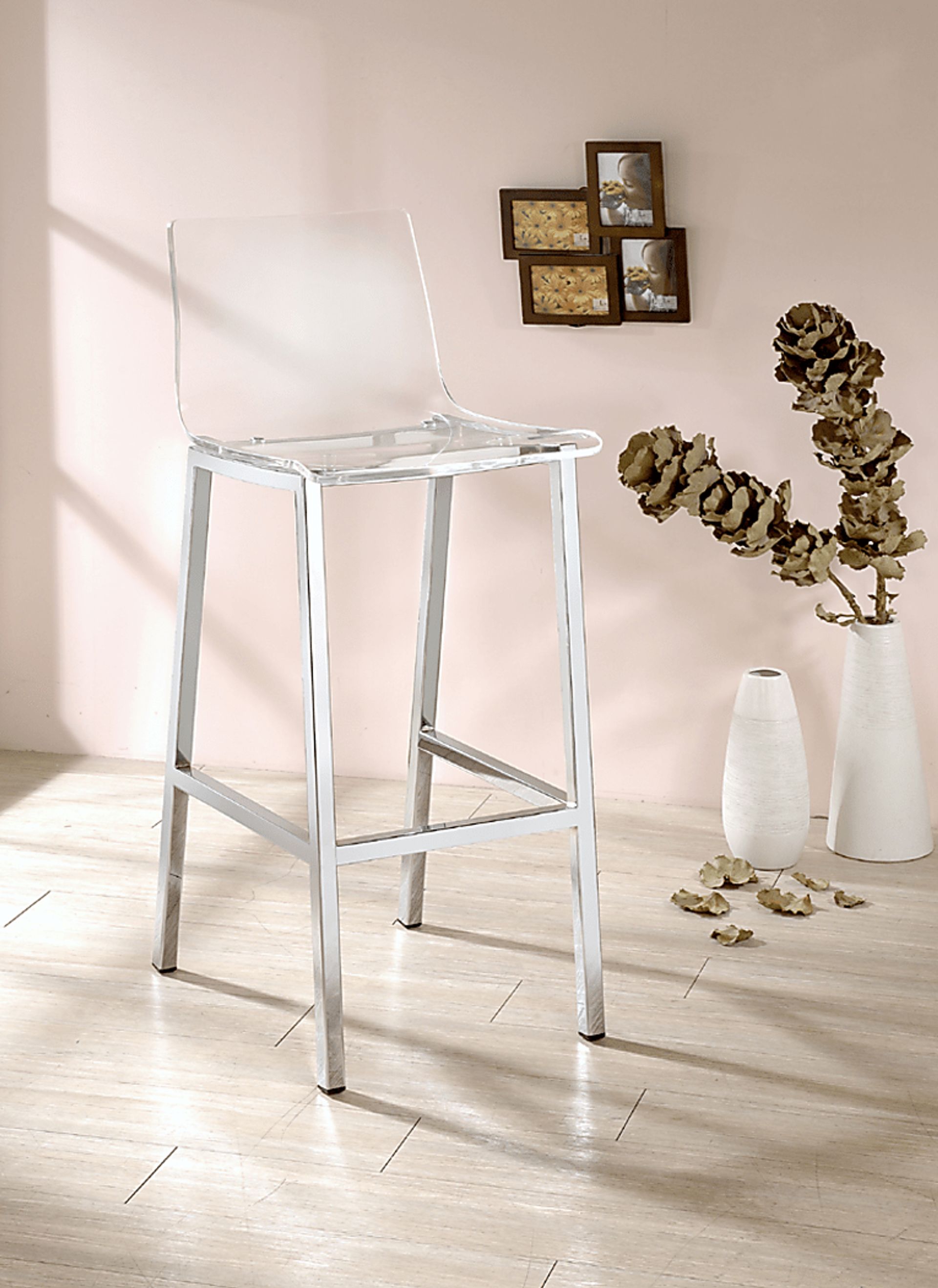 Dixato Chrome Bar Stool, Set of 2 - Image 4