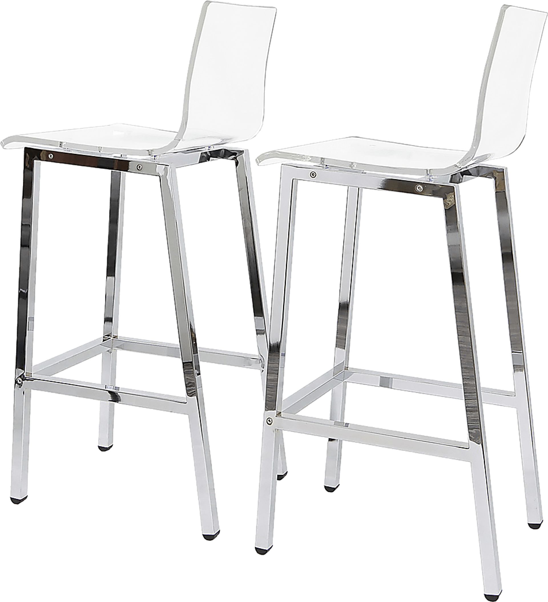 Dixato Chrome Bar Stool, Set of 2 - Image 6