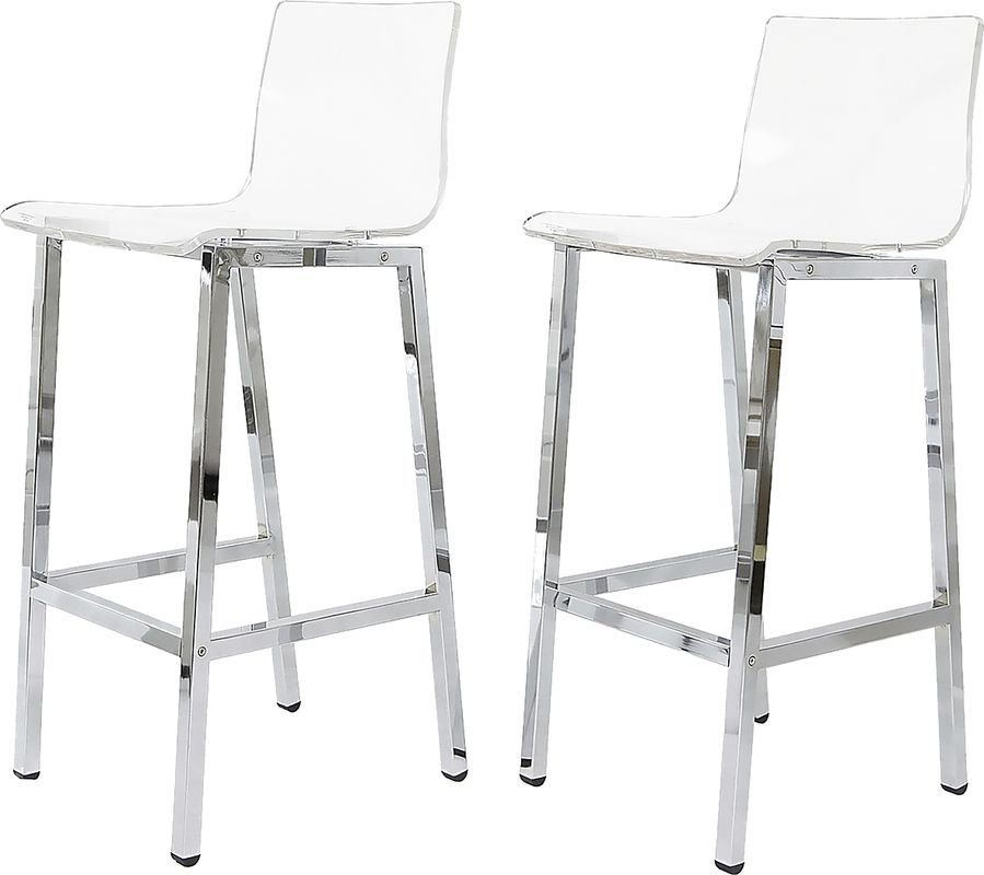 Dixato Chrome Bar Stool, Set of 2