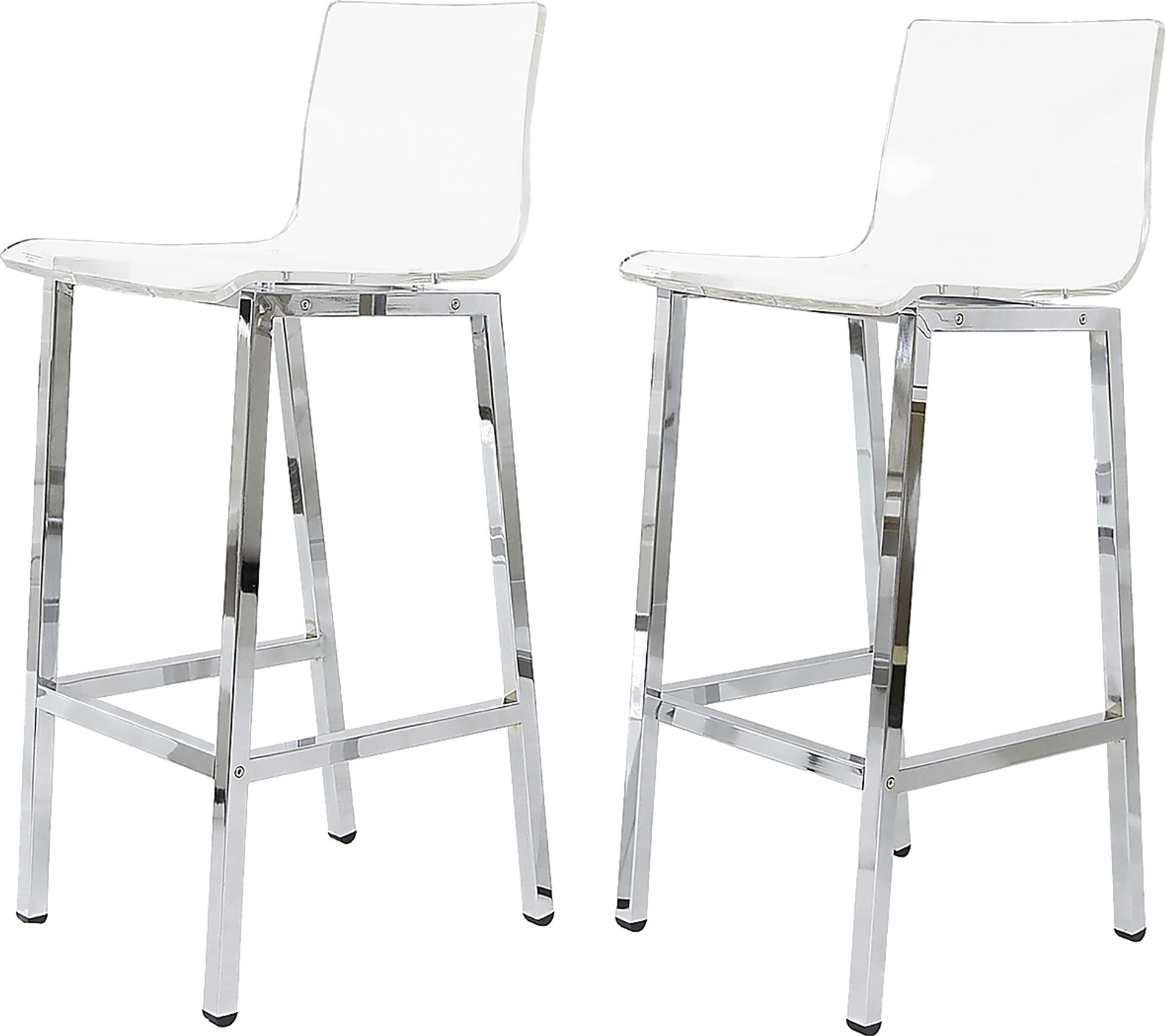 Dixato Chrome Bar Stool, Set of 2 - Image 1