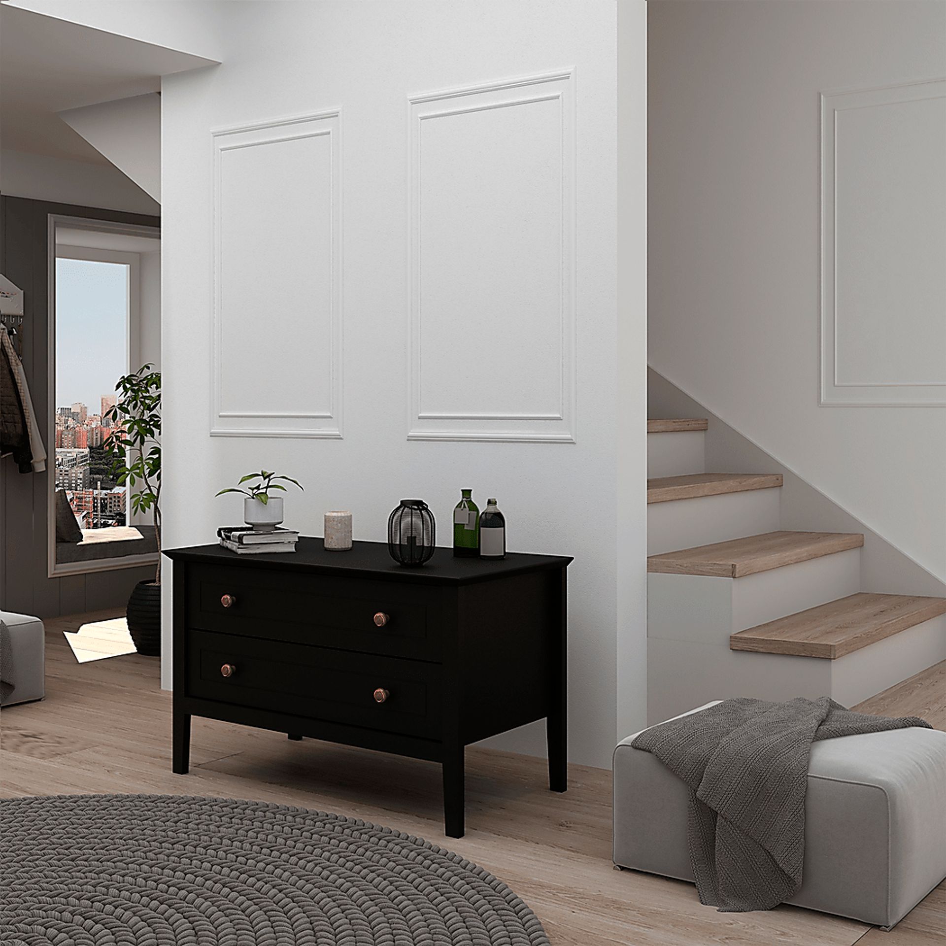 Dixy Black Nightstand - Image 2