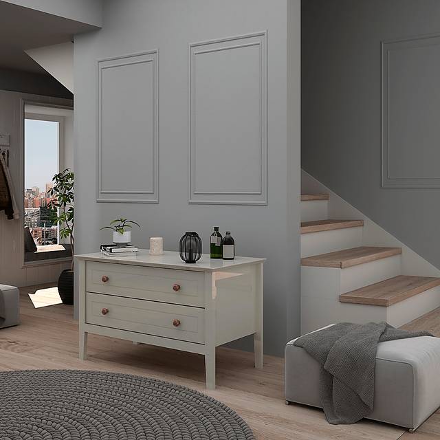 Dixy Off-White Nightstand - Thumbnail - Image 2