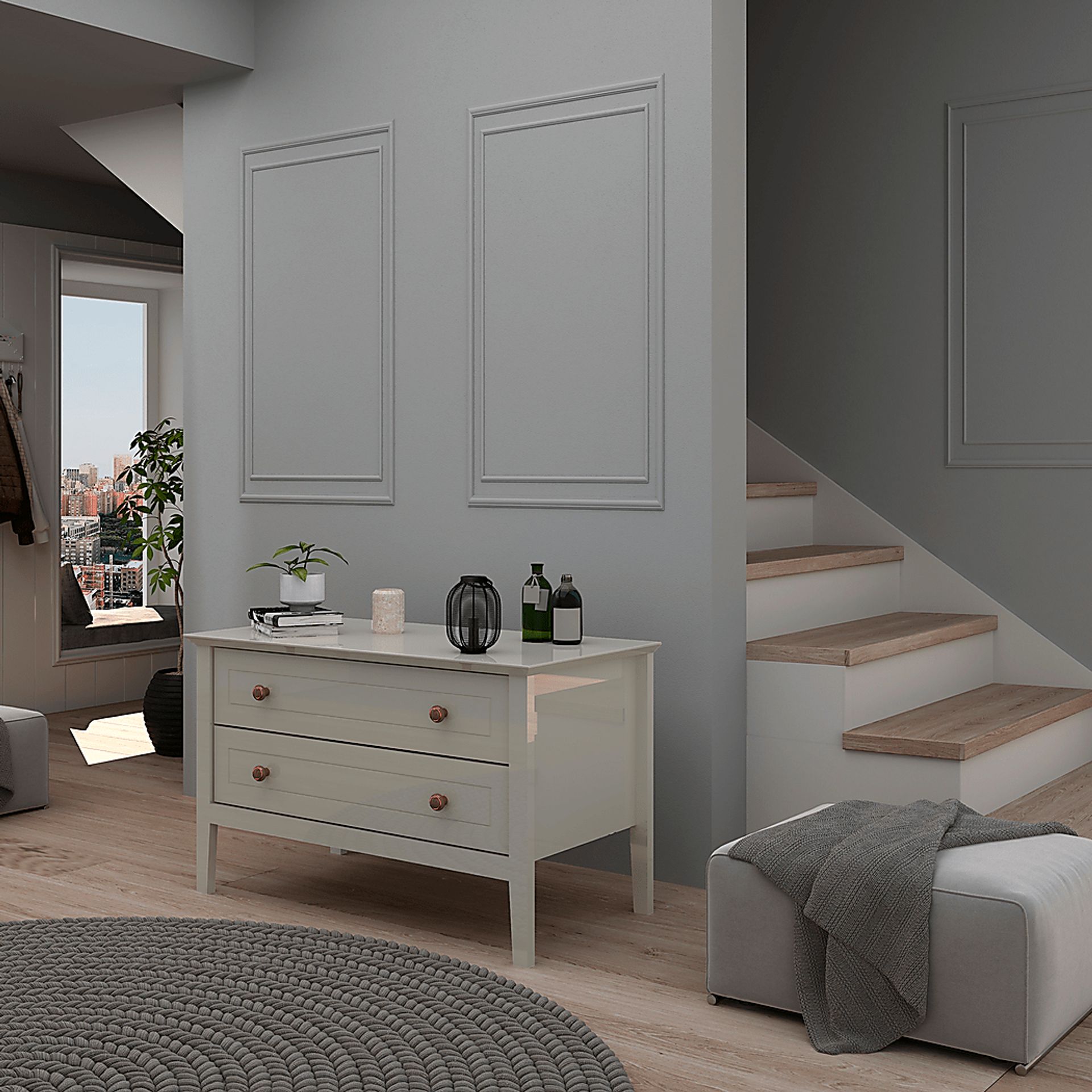 Dixy Off-White Nightstand - Image 2