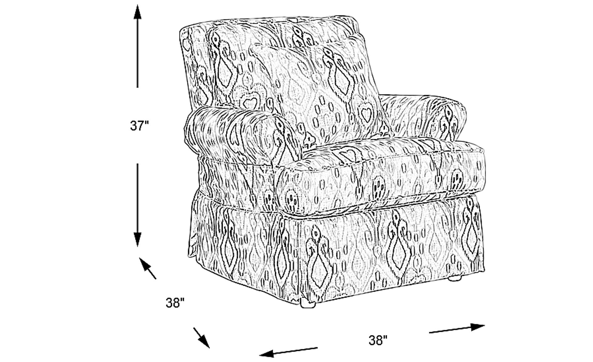 Django Multi Blue Cotton Fabric Accent Chair | Rooms to Go