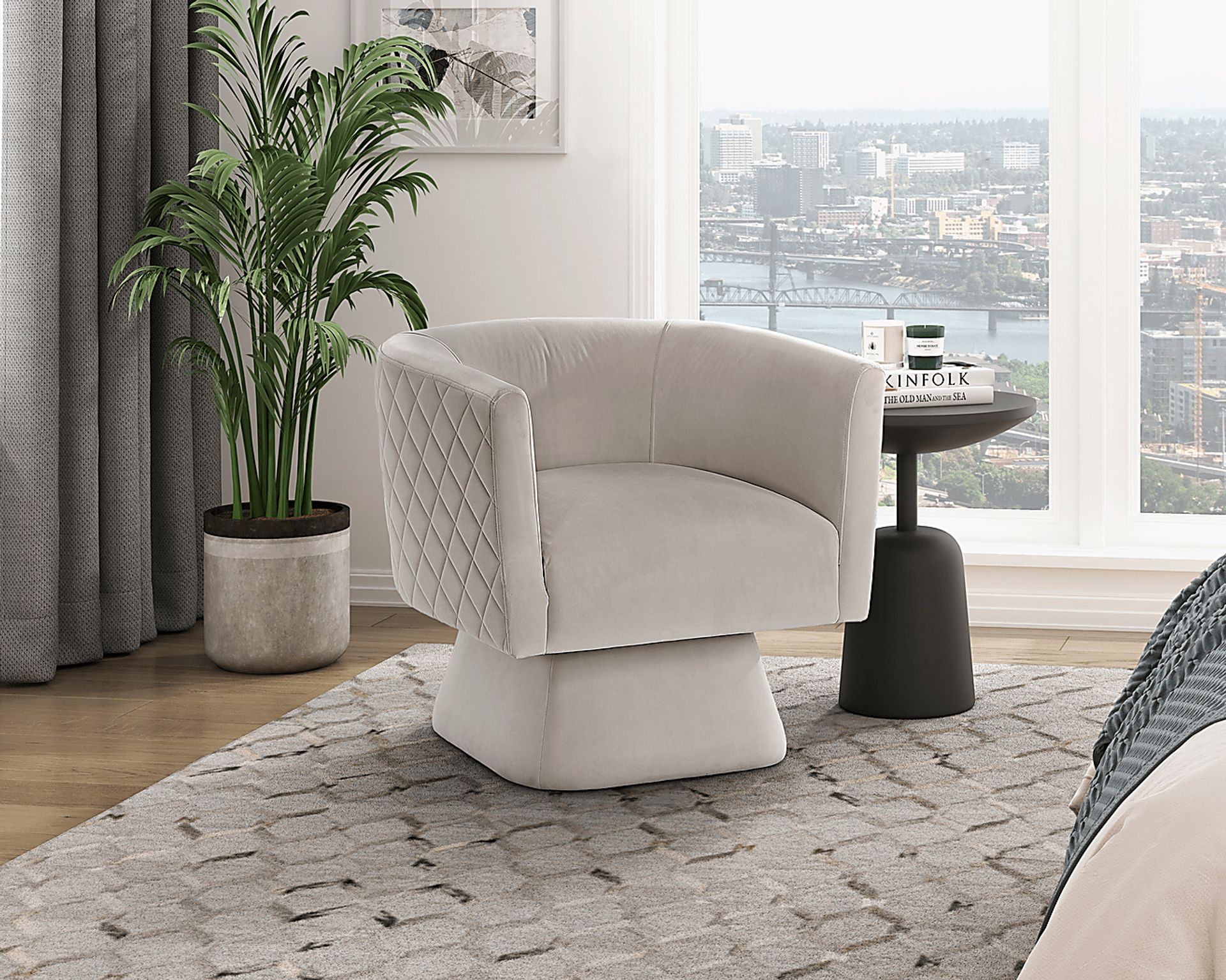 Dnise Beige Accent Chair - Image 2