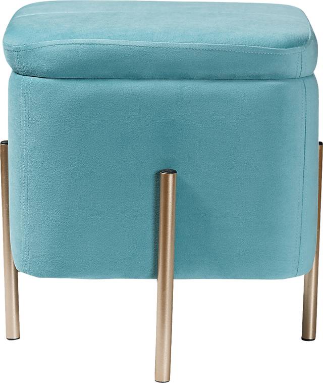 Dobell Blue Ottoman - Thumbnail - Image 3