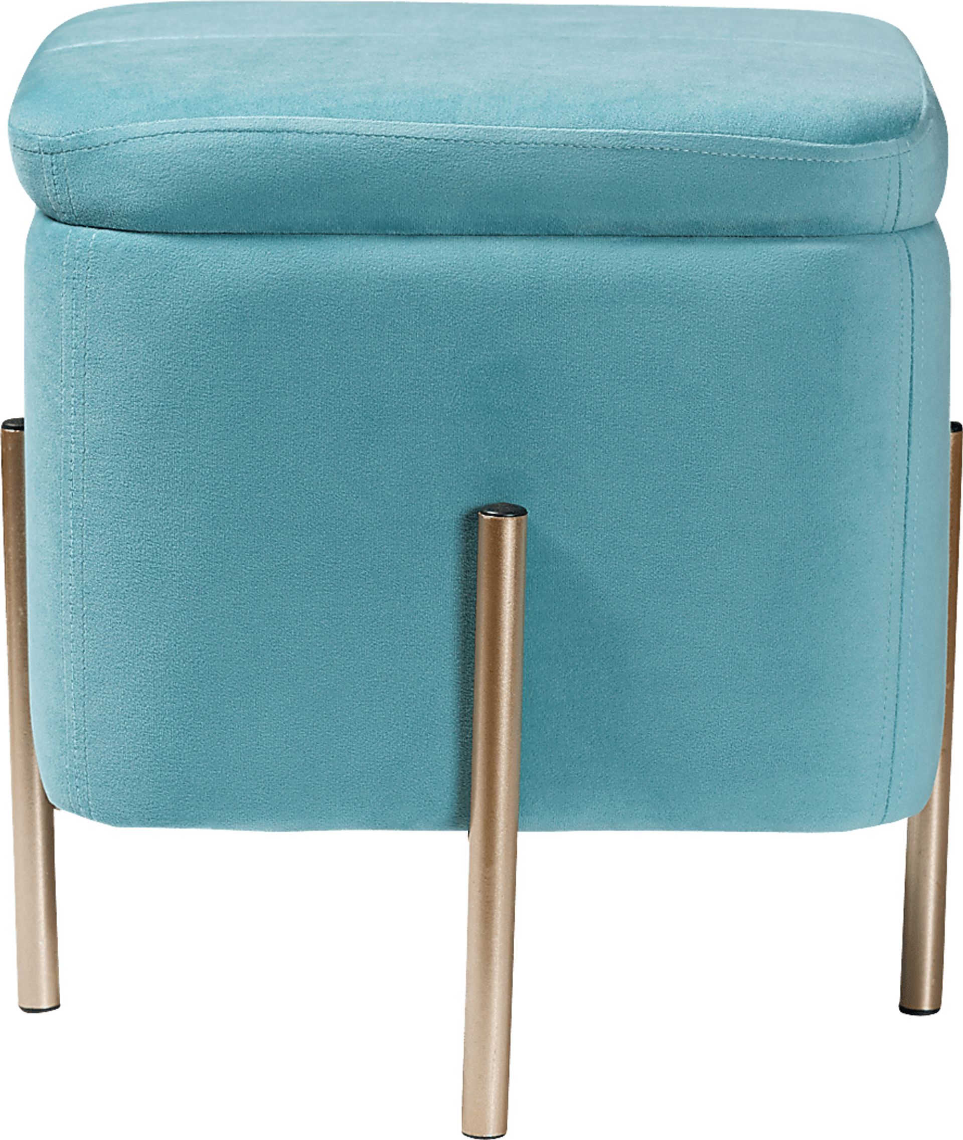 Dobell Blue Ottoman - Image 3