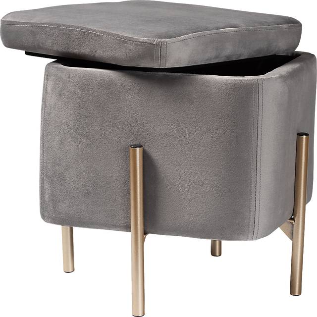 Dobell Gray Ottoman - Thumbnail - Image 2