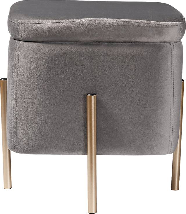 Dobell Gray Ottoman - Thumbnail - Image 3