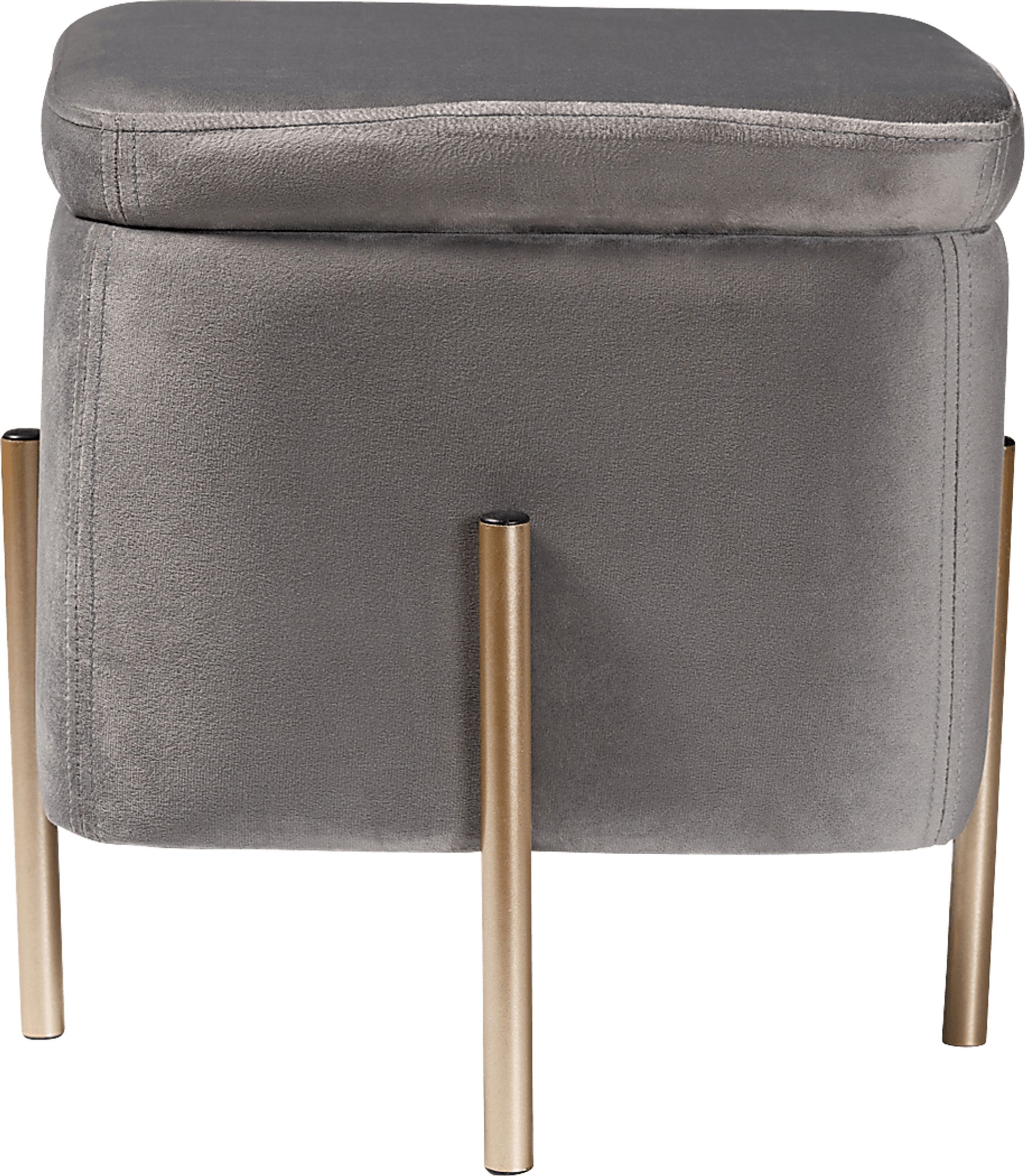 Dobell Gray Ottoman - Image 3