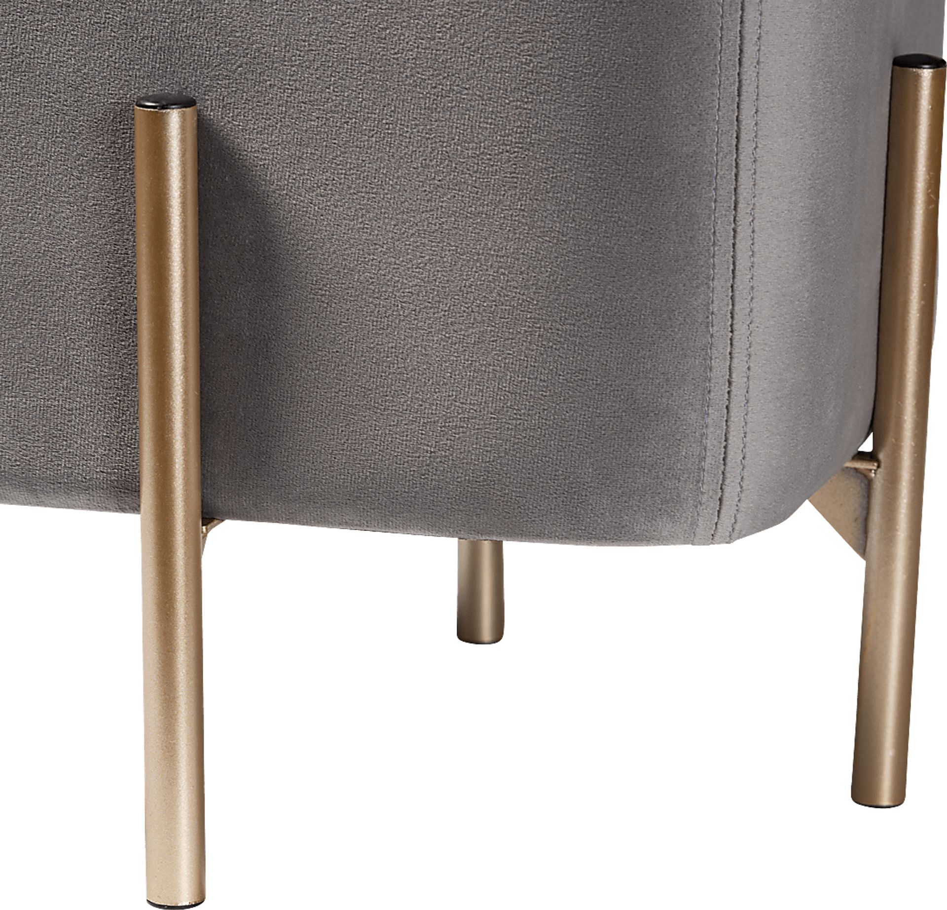 Dobell Gray Ottoman - Image 4